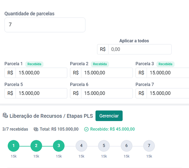 Liberação de Recursos